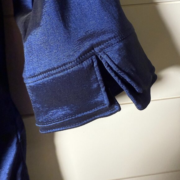 Joseph Ribkoff Vintage Dress Royal Sapphire Moldable Collar and Sleeves Sz 14 - Picture 3 of 10